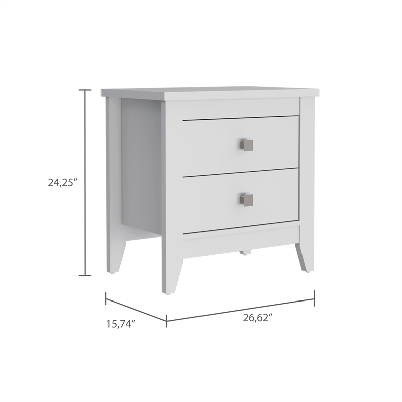 Boahaus Marbella Nightstand (White)