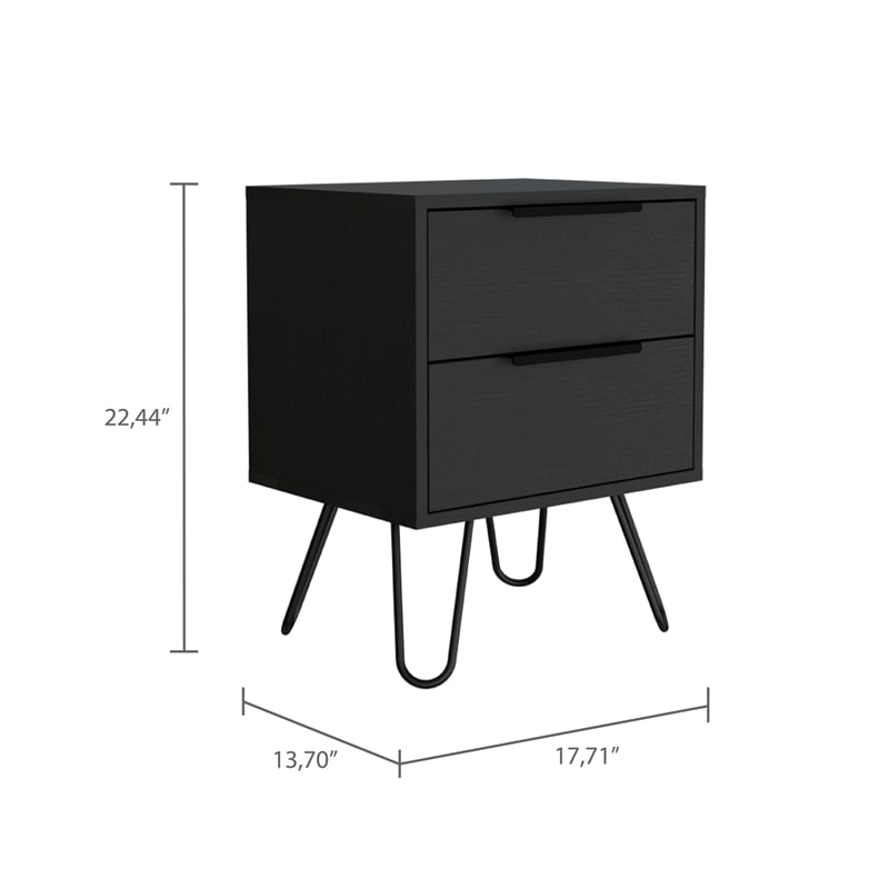 Boahaus Benidorm Nightstand (Black)