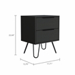 Boahaus Benidorm Nightstand (Black)