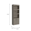 Boahaus Boras Bookcase (Light Gray)