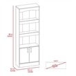 Boahaus Boras Bookcase (Light Gray)