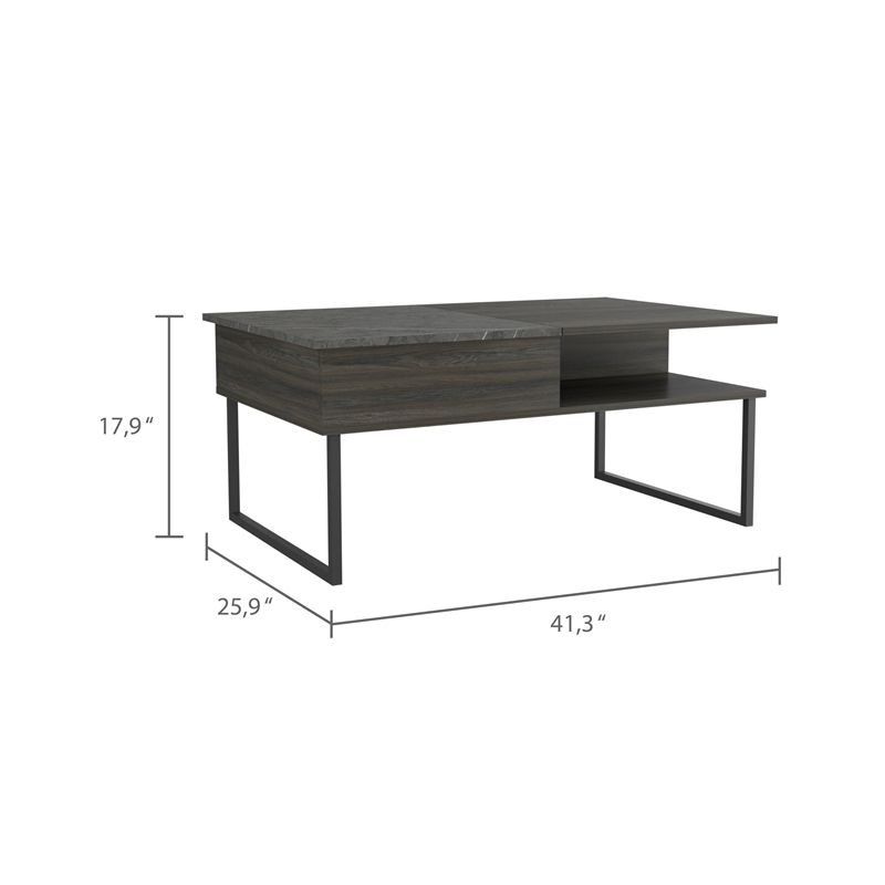 Boahaus Milan Coffee Table (Carbon Espresso/Onyx)