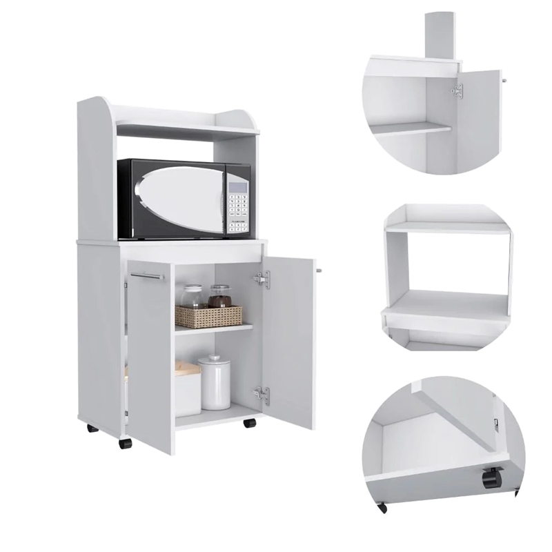Boahaus Bourges Kitchen Cart  (White)