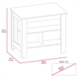 Boahaus Perpignan Kitchen Island (White / Light Oak)