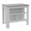 Boahaus Perpignan Kitchen Island (White / Light Gray)