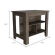 Boahaus Le Kitchen Island (Dark Brown)