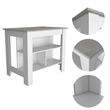 Boahaus Le Kitchen Island (White / Ibiza Marble)