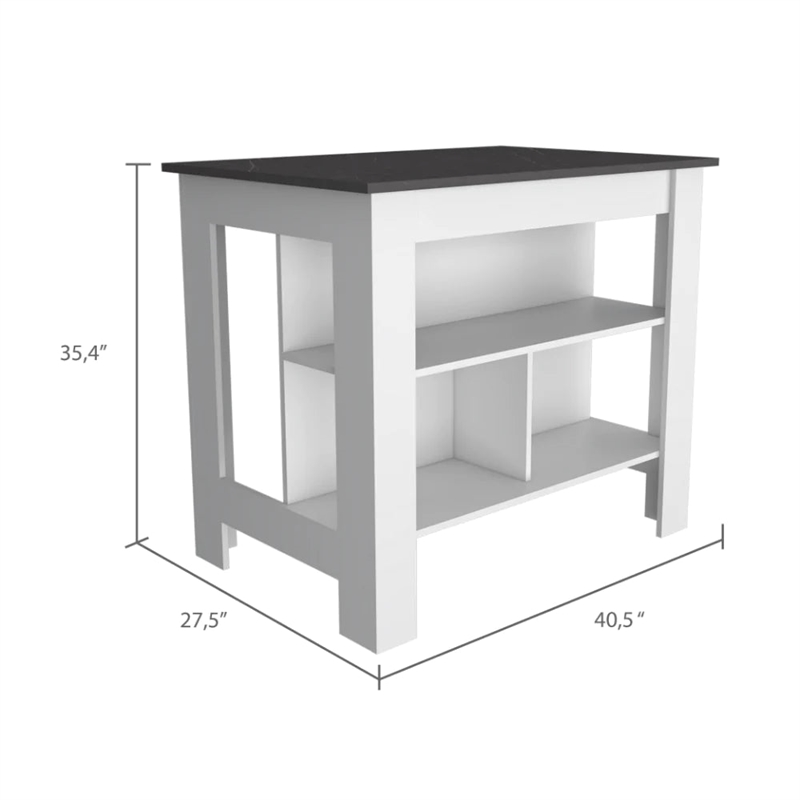 Boahaus Le Kitchen Island (White / Onix)