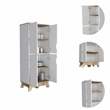 Boahaus Clearwater Pantry (Light Oak / White)