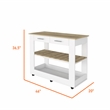 Boahaus Limoges Kitchen Island (White / Light Oak)