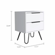 Boahaus Benidorm Nightstand (White)