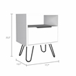 Boahaus Plentzia Nightstand (White)