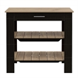 Boahaus Reims Kitchen Island (Black Wengue / Light Oak)