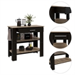 Boahaus Reims Kitchen Island (Black Wengue / Light Oak)