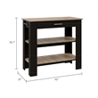 Boahaus Reims Kitchen Island (Black Wengue / Light Oak)