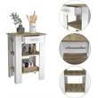 Boahaus Versailles Kitchen Island (White / Light Oak)