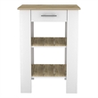 Boahaus Versailles Kitchen Island (White / Light Oak)
