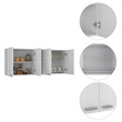 Boahaus Clichy Wall Cabinet (White)