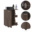 Boahaus Yorkshire Bar Cart (Dark Walnut)