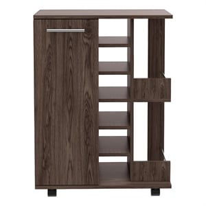 Boahaus Yorkshire Bar Cart (Dark Walnut)
