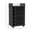 Boahaus Carlisle Bar Cart (Smokey Oak)