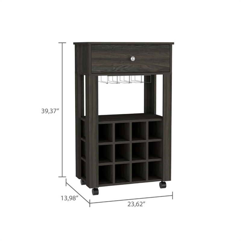 Boahaus Stanley Bar Cart (Carbon Espresso)