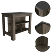 Boahaus Le Kitchen Island (Dark Brown / Onix )