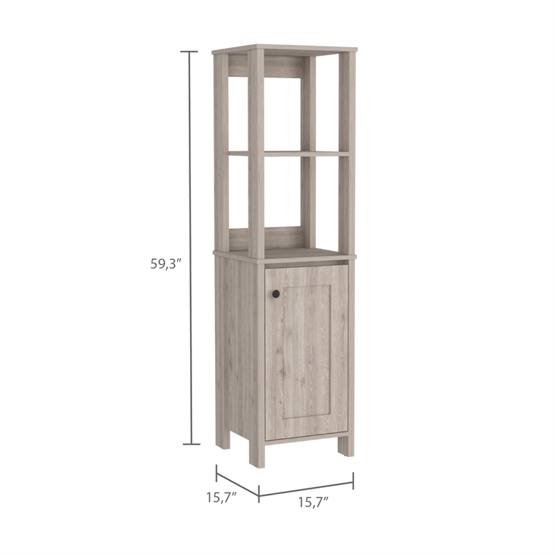 Boahaus Morden Tall Linen Cabinet (Gray)
