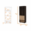 Boahaus Hamilton Bar Cabinet (Dark Oak/Pine)