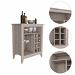 Boahaus Gibraltar Bar Cabinet (Light Gray)