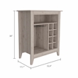 Boahaus Gibraltar Bar Cabinet (Light Gray)
