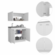 Boahaus Montauban Cabinet Set (White)