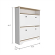 Boahaus Santonum Shoe Rack  (Light Oak / White)