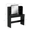 Boahaus Cixi Vanity Desk (Black)