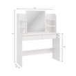 Boahaus Sophie Vanity Desk with Lights (Black)