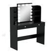 Boahaus Sophie Vanity Desk with Lights (Black)