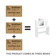 Boahaus Sophie Vanity Desk with Lights (White)