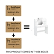 Boahaus Sophie Vanity Desk with Lights (White)