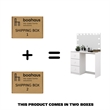 Boahaus Amelia Vanity Desk (White)
