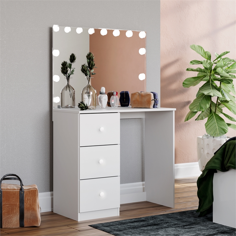 Boahaus Amelia Vanity Desk (White)