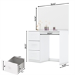Boahaus Amelia Vanity Desk (White)