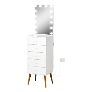 Boahaus Carol Lighted Dresser Chest (White)