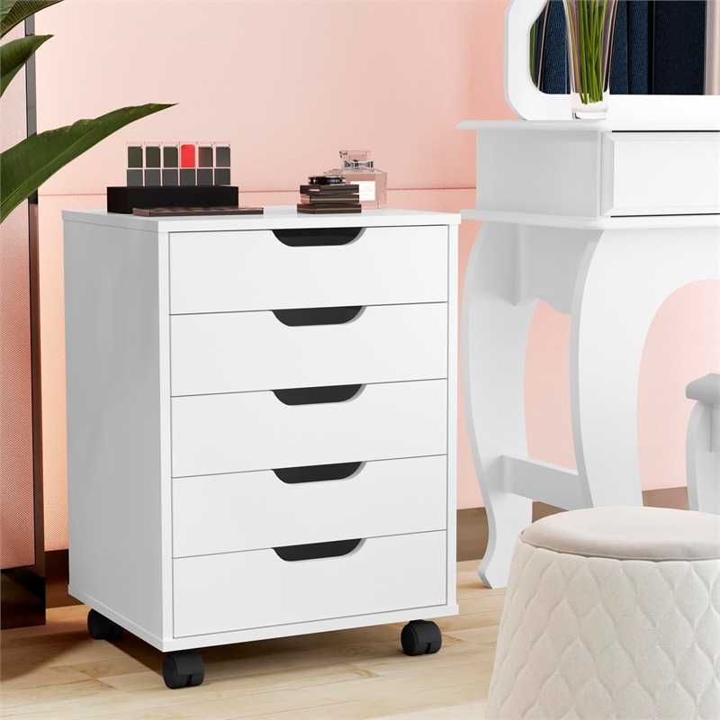 Boahaus Ebadi 5-Drawer Chest (White)