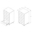 Boahaus Angelique 7-Drawer Chest (White)