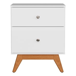 Boahaus Vic Nightstand (White-Brown)