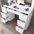 Boahaus Freya Vanity with Light Bulbs (White)