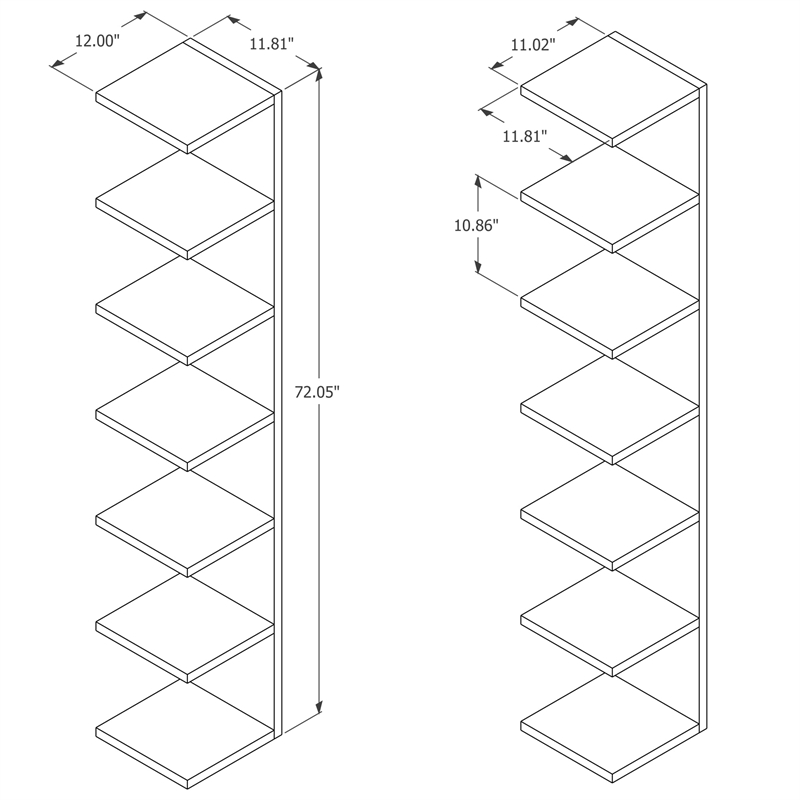 Boahaus Boden Wall Shelf Unit (White)