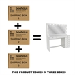 Boahaus Ketevan Makeup Vanity Desk (Basic Knobs)