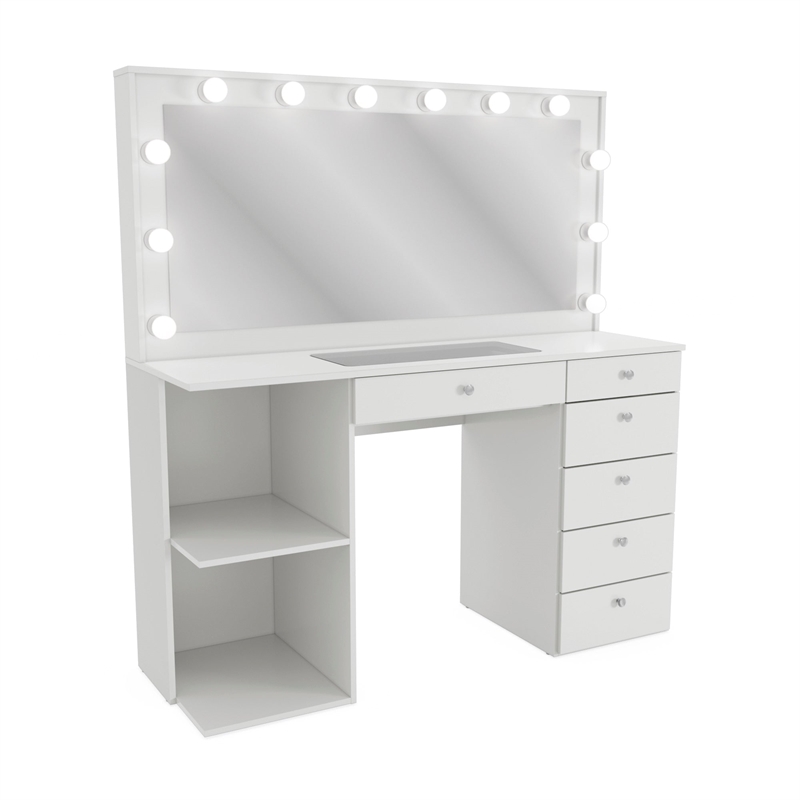 Boahaus Louise Makeup Vanity Desk (Basic Knobs)