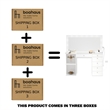 Boahaus Louise Makeup Vanity Desk (Basic Knobs)